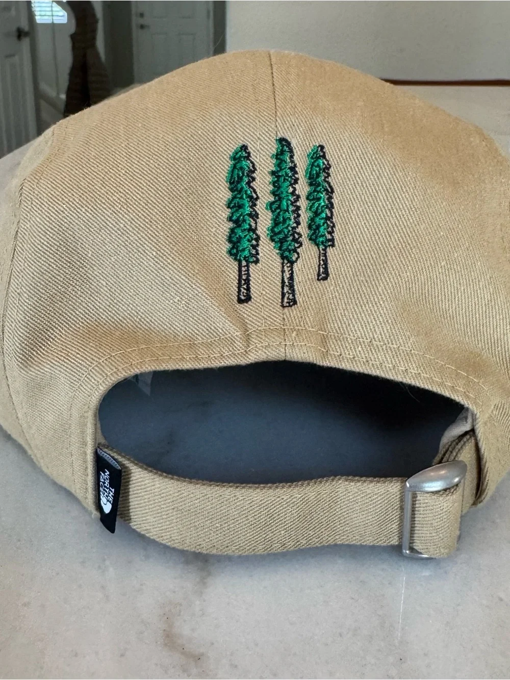 The North Face 5 Panel Camp Cap Tan Embroidered Outdoor Design